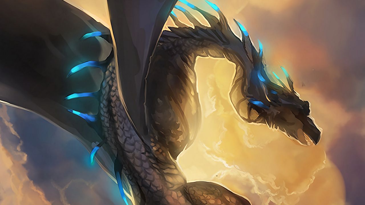 Wallpaper dragon, snake, fantasy, art