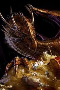 Preview wallpaper dragon, treasure, gold