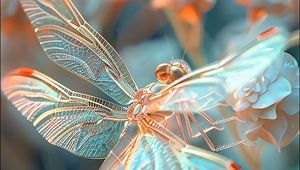 Preview wallpaper dragonfly, wings, transparent, blur