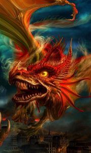 Preview wallpaper dragons, art, apocalypse