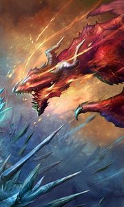 Preview wallpaper dragons, art, battle, fantasy