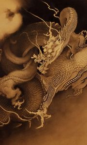 Preview wallpaper dragons, canines, battle, plexus