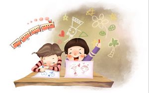 Preview wallpaper drawing, children, childhood, fantasy, laughter