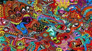 Preview wallpaper drawing, surreal, colorful, psychedelic