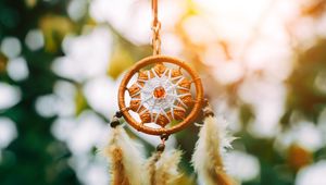 Preview wallpaper dreamcatcher, amulet, weave, blur