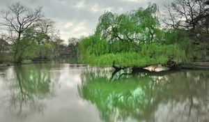 Preview wallpaper dresden, park, lake, trees, spring