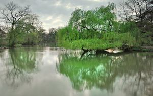 Preview wallpaper dresden, park, lake, trees, spring