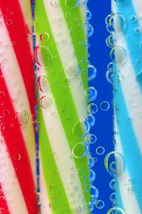 Preview wallpaper drinking straw, drops, close-up, colorful