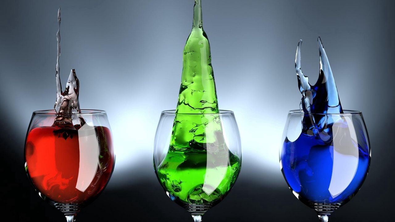 Wallpaper drinks, glasses, colored