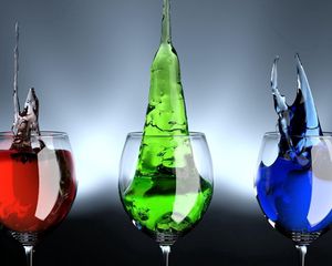 Preview wallpaper drinks, glasses, colored