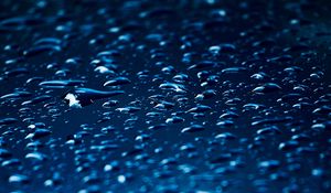 Preview wallpaper drips, water, macro, surface, blue