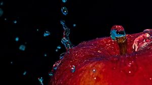 Preview wallpaper drop, apple, water