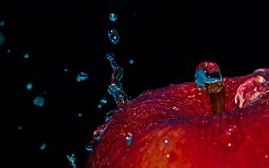 Preview wallpaper drop, apple, water