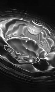 Preview wallpaper drop, liquid, water, splash, bw