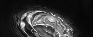 Preview wallpaper drop, liquid, water, splash, bw