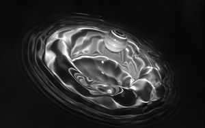 Preview wallpaper drop, liquid, water, splash, bw