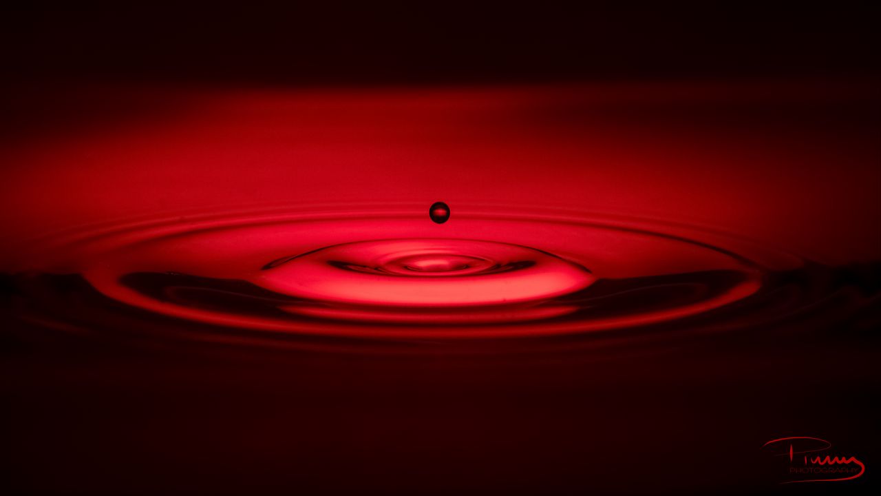 Wallpaper drop, liquid, water, red