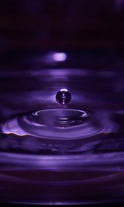 Preview wallpaper drop, ripple, purple