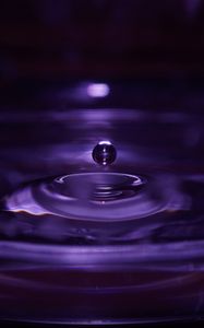 Preview wallpaper drop, ripple, purple