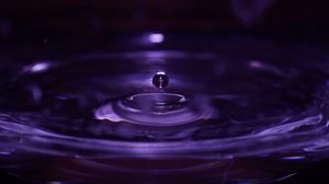 Preview wallpaper drop, ripple, purple