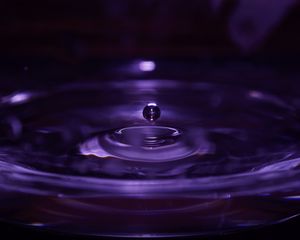 Preview wallpaper drop, ripple, purple