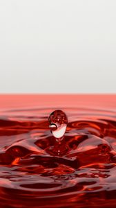 Preview wallpaper drop, splash, macro, liquid, red