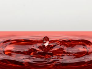 Preview wallpaper drop, splash, macro, liquid, red