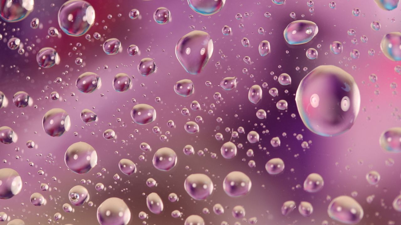 Wallpaper drop, surface, wet, bubbles
