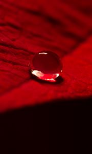 Preview wallpaper drop, water, leaf, macro, red