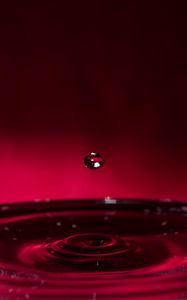 Preview wallpaper drop, water, liquid, macro, red