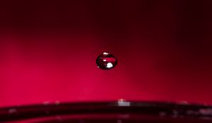 Preview wallpaper drop, water, liquid, macro, red