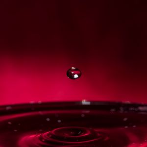 Preview wallpaper drop, water, liquid, macro, red