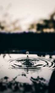 Preview wallpaper drop, water, ripples, macro, blur