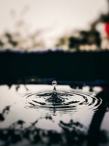 Preview wallpaper drop, water, ripples, macro, blur