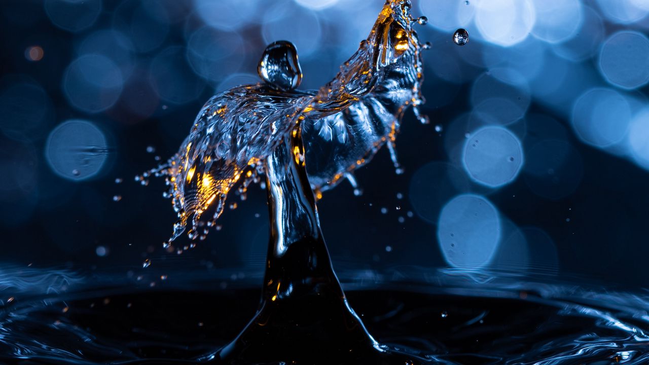 Wallpaper drop, water, splash, macro