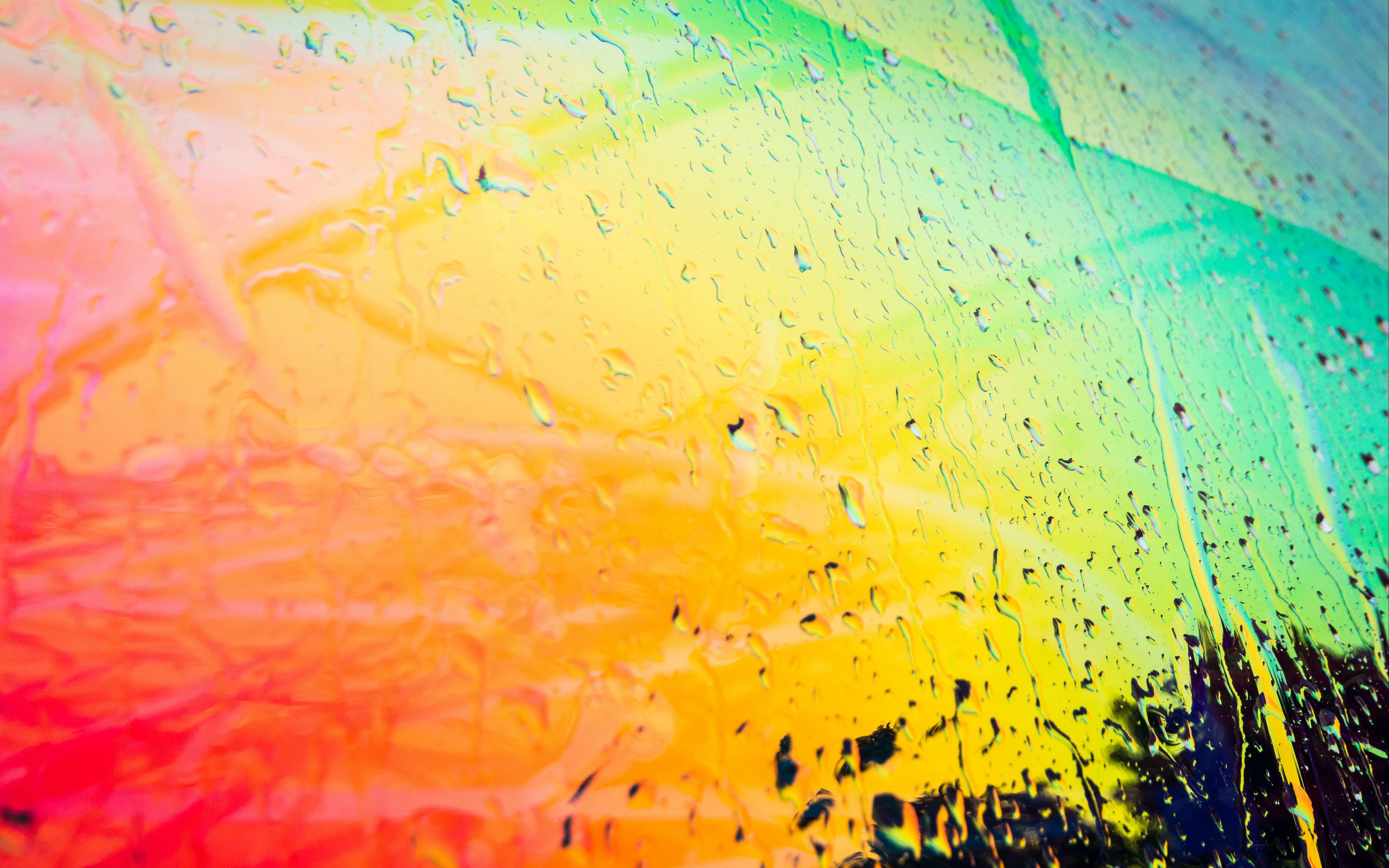 Download wallpaper 3840x2400 drops, abstraction, colorful 4k ultra hd