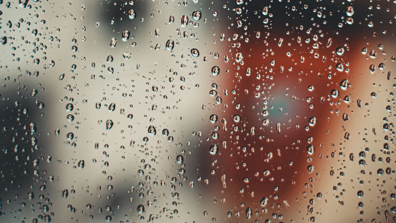 Wallpaper drops, blur, glass