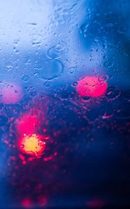 Preview wallpaper drops, bokeh, glare, glass, rain, light