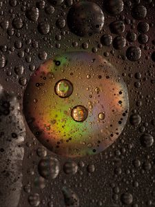 Preview wallpaper drops, bubble, spray, round