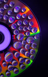Preview wallpaper drops, bubbles, colorful, shine, glow