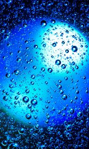 Preview wallpaper drops, bubbles, round, blue