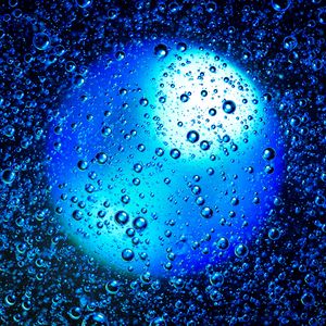 Preview wallpaper drops, bubbles, round, blue