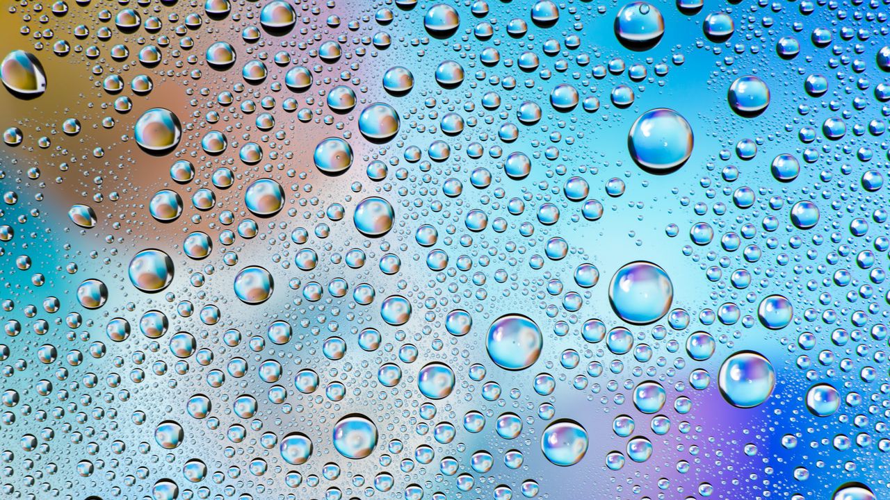 Wallpaper drops, bubbles, wet, macro
