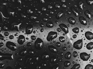 Preview wallpaper drops, close-up, bw