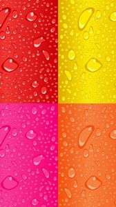 Preview wallpaper drops, color, rainbow, water