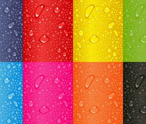 Preview wallpaper drops, color, rainbow, water