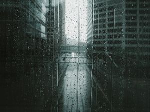Preview wallpaper drops, drips, glass, wet, rain, blur