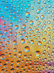Preview wallpaper drops, form, water, multicolored