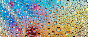 Preview wallpaper drops, form, water, multicolored
