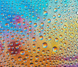 Preview wallpaper drops, form, water, multicolored